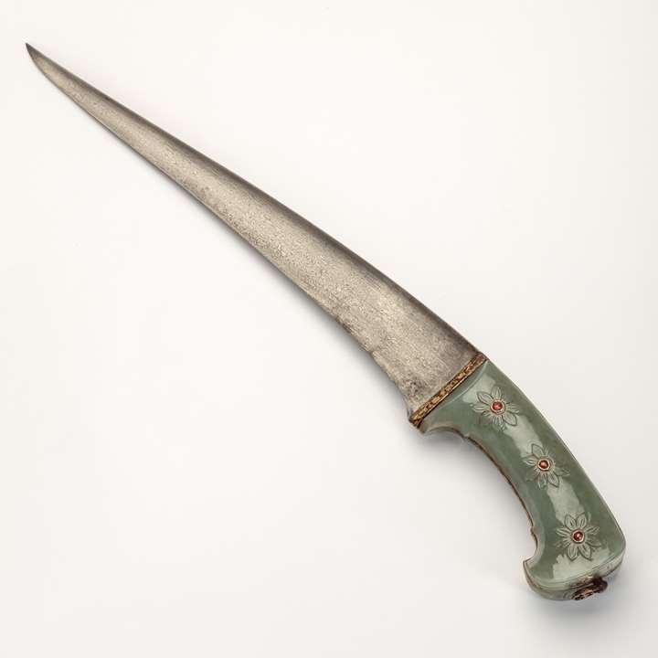 An Indian Jade-Hilted Peshkabz Dagger